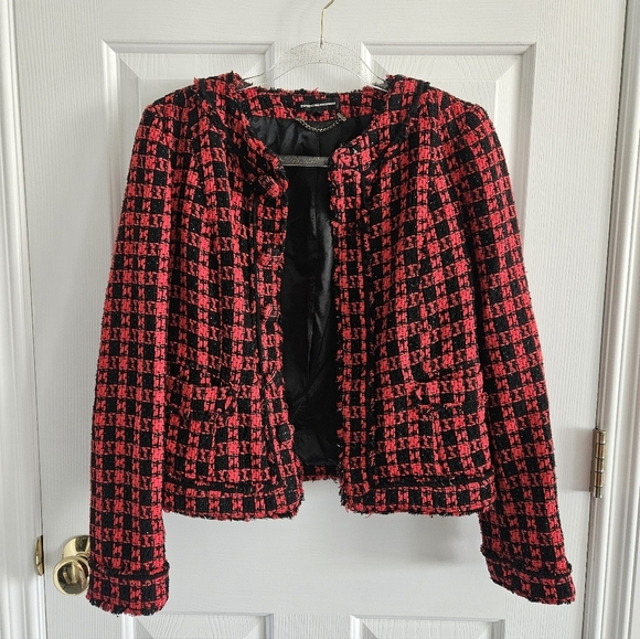 NWOT Express Design Studio Tweed Lady Jacket Blazer - Picture 6 of 9